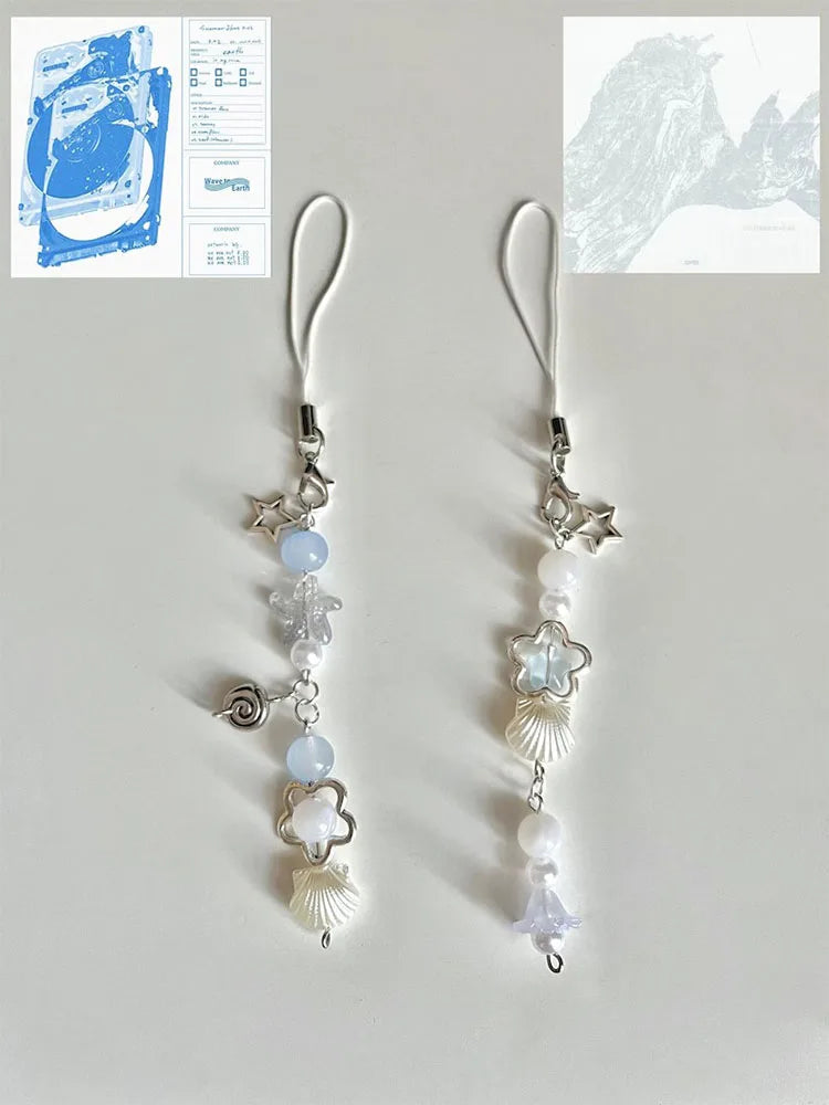 Wave To Earth Inspired Phone Charms | Beaded Handmade Charm y2k handmade