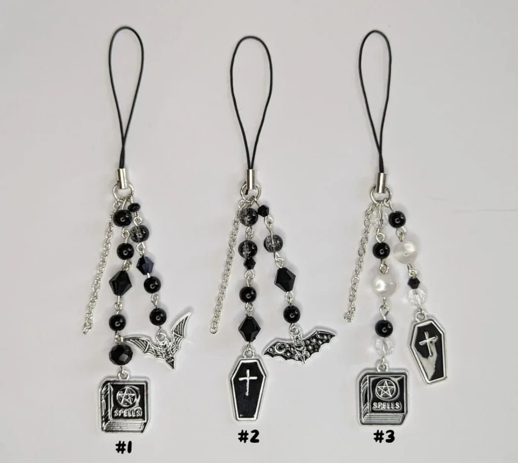 Gothic phone charms - {Bearies} (halloween, spooky, pastel goth, grunge, y2k)