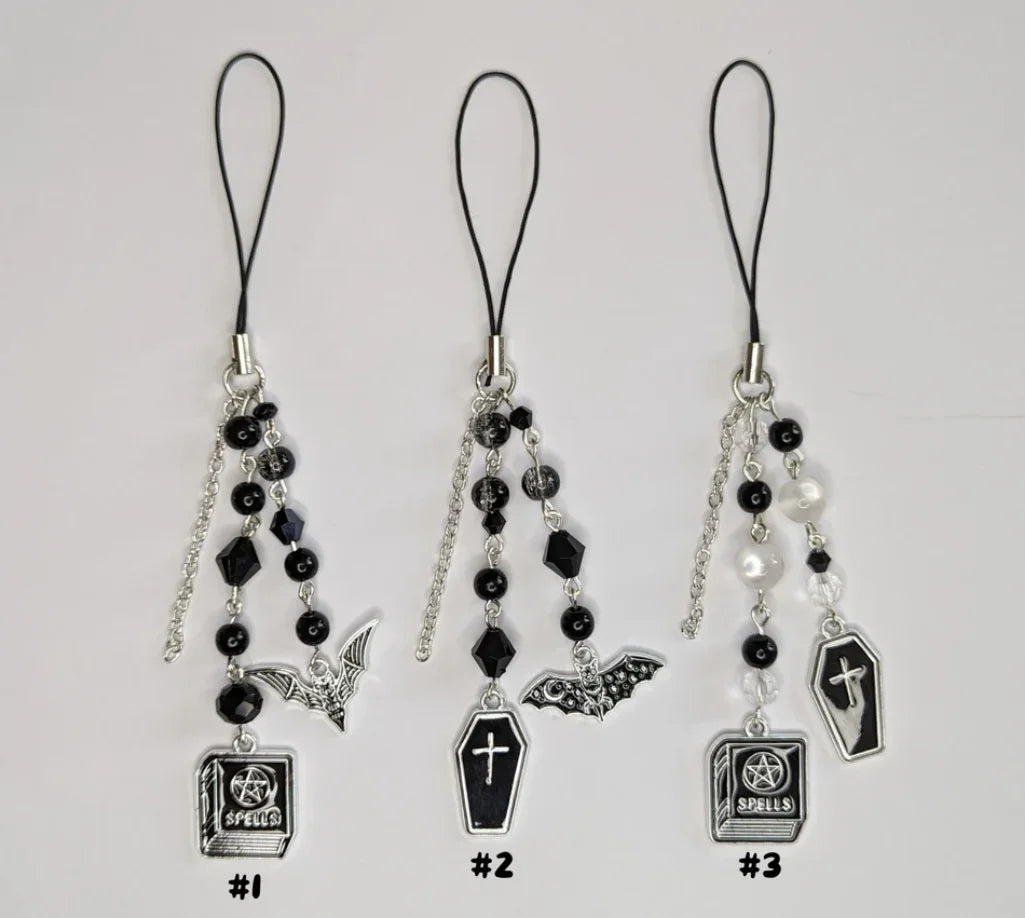 Gothic phone charms - {Bearies} (halloween, spooky, pastel goth, grunge, y2k)