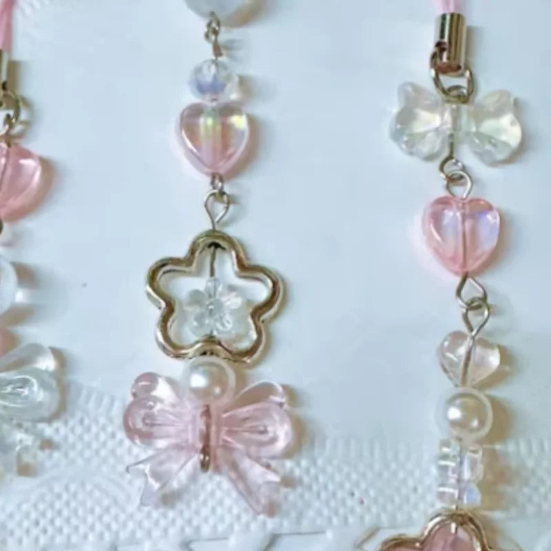 Pink phone charm Cute Phone Straps y2k Gift ideas Aesthetic Gift for her Coquette charm Kpop Binder charm Camera Charm