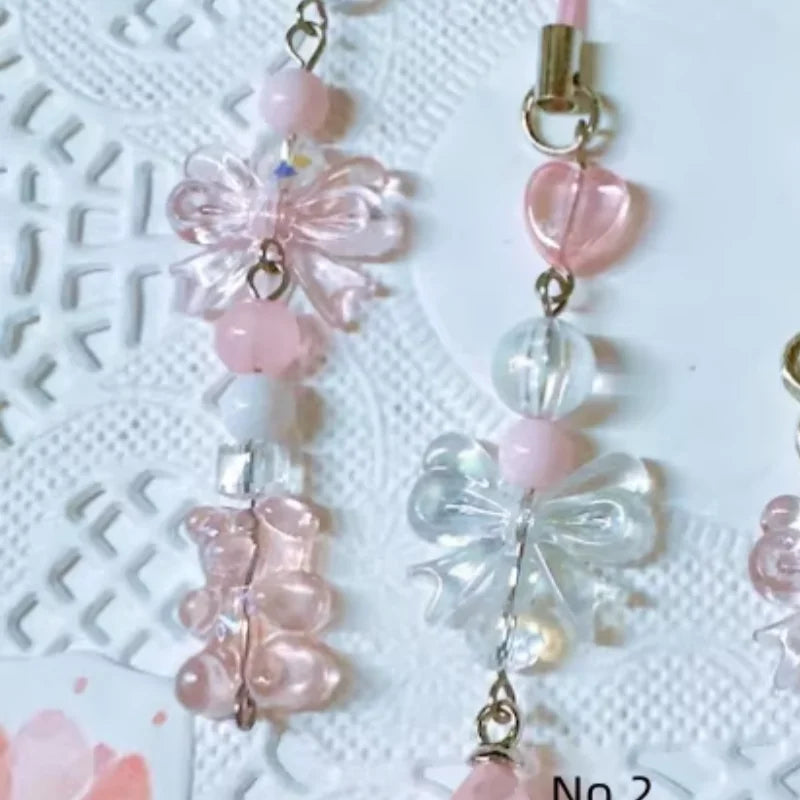 Pink phone charm Cute Phone Straps y2k Gift ideas Aesthetic Gift for her Coquette charm Kpop Binder charm Camera Charm