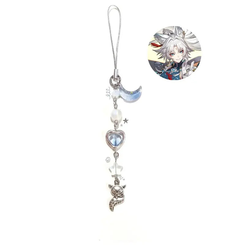 Handmade Honkai: Star Rail inspired phone charm/keychain, stelle, feixiao，aglaea ，himeko，castorice，kafka