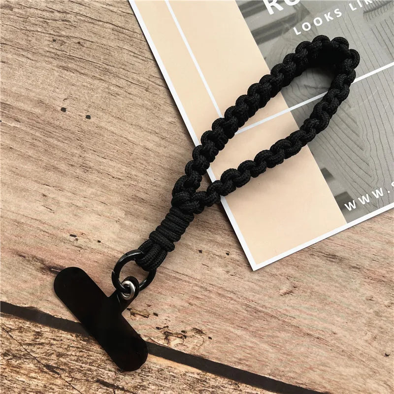 Phone Charm Strap Braided Wrist Strap Outdoor Bracelet Telephone Chain Solid Keychain for Cell Phone Accessories Camera Lanyard