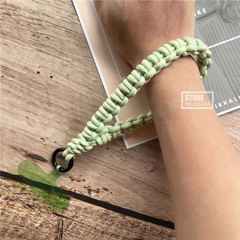 Phone Charm Strap Braided Wrist Strap Outdoor Bracelet Telephone Chain Solid Keychain for Cell Phone Accessories Camera Lanyard