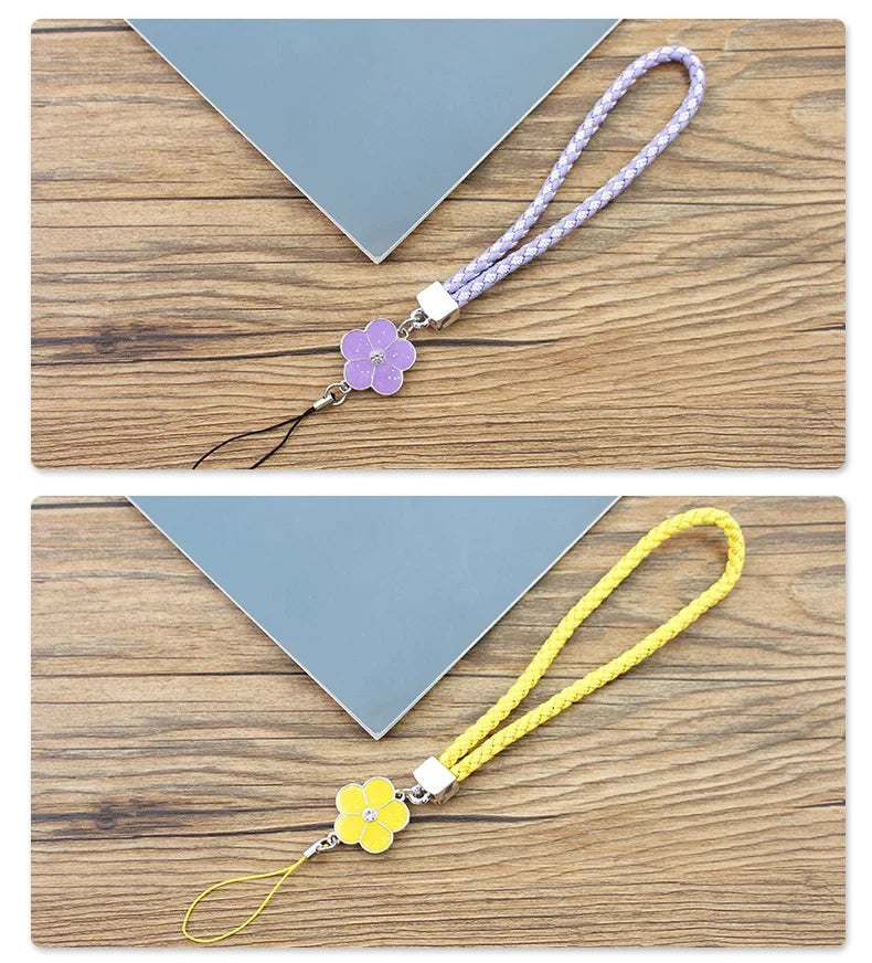Phone Charm Strap Multicolor Phone Charm String Short Braid Mobile Phone Straps for Camera Anti-Lost Lanyard Gift Keychain Strap